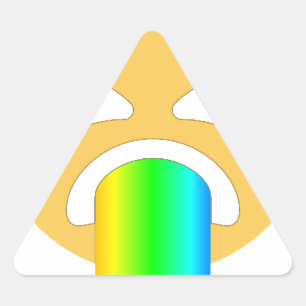 regenboogpuke emoji driehoek sticker