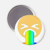 regenboogpuke emoji magneet (Voorkant / Achterkant)
