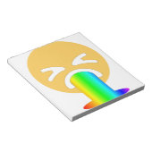 regenboogpuke emoji notitieblok (Schuin)