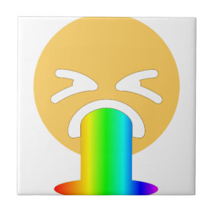 regenboogpuke emoji tegeltje