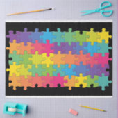 regenboogpuzzelstukjes tissuepapier (Craft)