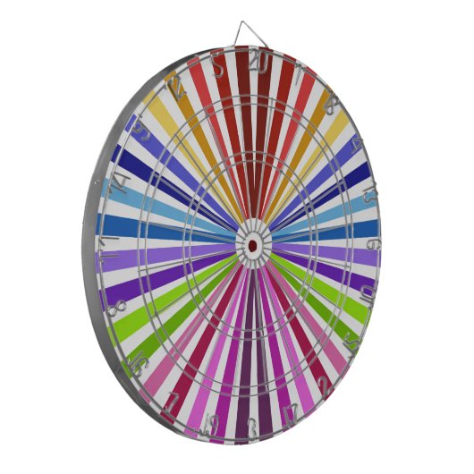 Regenboograd Dartbord (Voorkant Links)