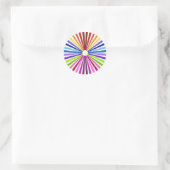 Regenboograd Ronde Sticker (Tas)