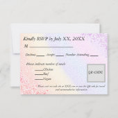 Regenboogreactie RSVP Kaartje (Voorkant)