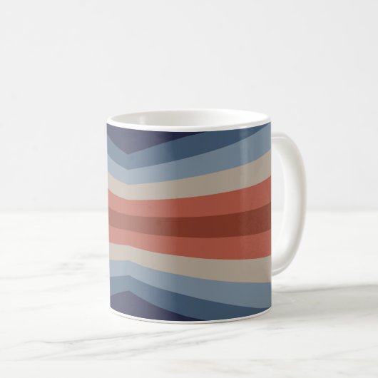 Regenboogreflectie in retrostijl koffiemok (Voorkant rechts)