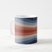 Regenboogreflectie in retrostijl koffiemok (Voorkant links)