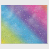 Regenboogregendruppels Cadeaupapier (Vlak)