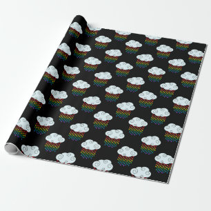 Regenboogregenwolken Cadeaupapier