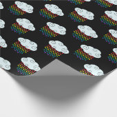 Regenboogregenwolken Cadeaupapier (Hoek)