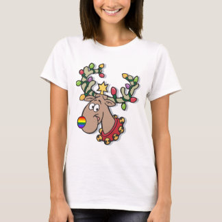 Regenboogrenrenrendier T-shirt