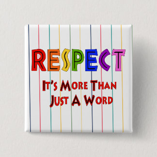 Regenboogrespect Vierkante Button 5,1 Cm