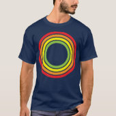 regenboogretro-cirkels t-shirt (Voorkant)
