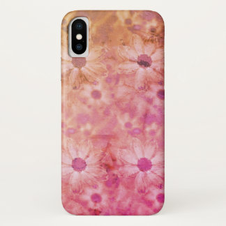 Regenboogretro daisy design iPhone x hoesje