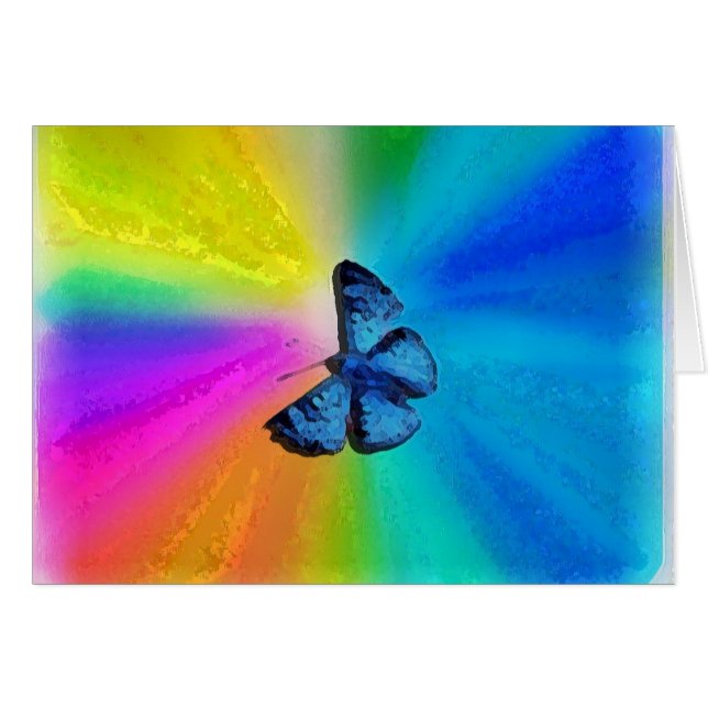 regenboogretrorekaart (Voorkant Horizontaal)