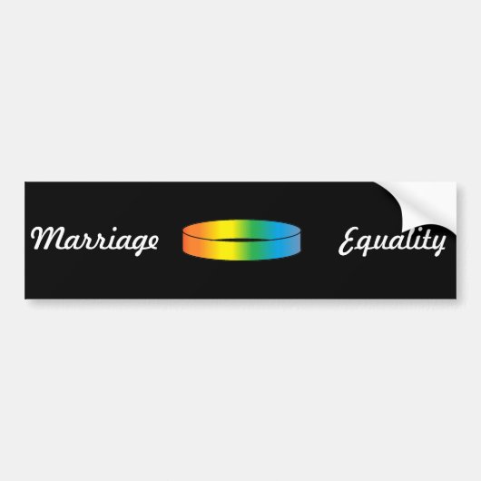 Regenboogring Bumpersticker (Voorkant)