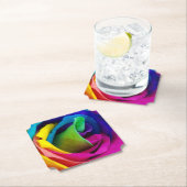 RegenboogRoos Floriale Onderzetters (Insitu)