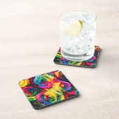 RegenboogRozen Bouquet Bier Onderzetter (Rechterzijde)