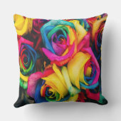 RegenboogRozen Bouquet Kussen (Achterkant)