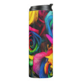 RegenboogRozen Bouquet Thermosbeker (Gedraaid links)