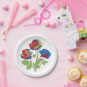 RegenboogRozen Papieren Bordje (Feest)