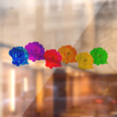 RegenboogRozen Raamsticker (Vel 2)