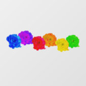RegenboogRozen Raamsticker (Vel)