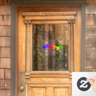 RegenboogRozen  Raamsticker