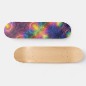 Regenboogruimte nevelvormige Abstracte kosmische v Skateboard (Horizontaal)