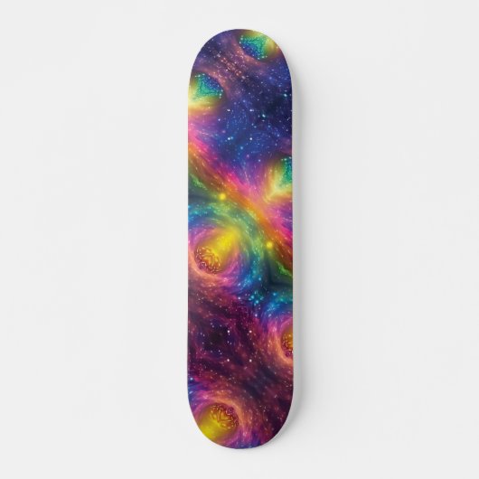 Regenboogruimte nevelvormige Abstracte kosmische v Skateboard (Voorkant)