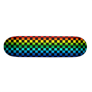 Regenboogschaakbord Skateboard
