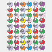Regenboogschaap Fleece Deken (Voorkant)