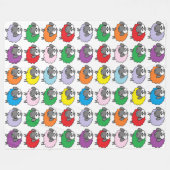 Regenboogschaap Fleece Deken (Voorkant (Horizontaal))