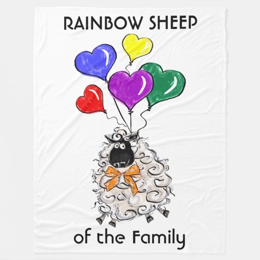 Regenboogschaar van de familievloot fleece deken (Voorkant)