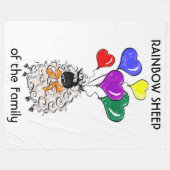 Regenboogschaar van de familievloot fleece deken (Voorkant (Horizontaal))