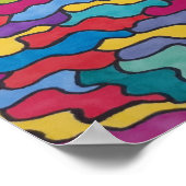 Regenboogschalen Abstract Poster (Hoek)