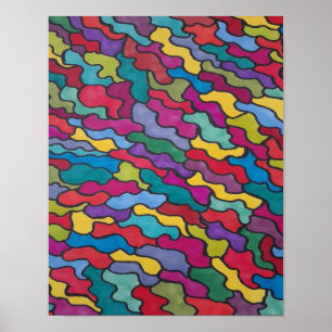 Regenboogschalen Abstract Poster