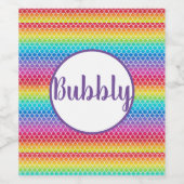 Regenboogschalen Wijn Etiket (Enkel label)