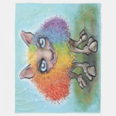 Regenboogschapen Fleece Deken (Voorkant)