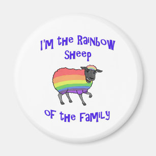 Regenboogschapen van de familie magneet