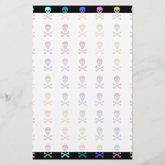 Regenboogschedels Briefpapier (Voorkant)