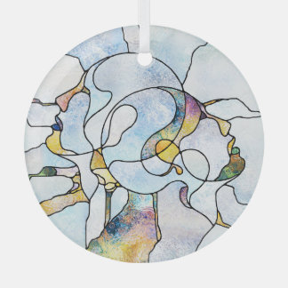 Regenboogscherven, glas in lood eenheid ornament