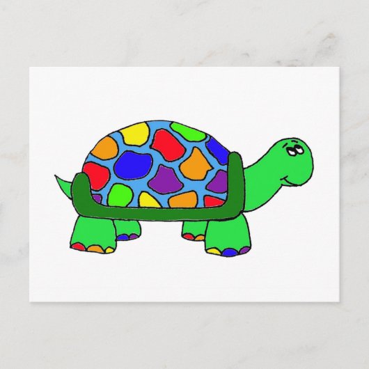 Regenboogschildpad Briefkaart (Voorkant)