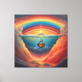 Regenboogschip AI-kunst Canvas Afdruk (Voorkant)