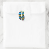 Regenboogschoenen Ronde Sticker (Tas)