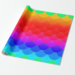 regenboogschubben ombre cadeaupapier