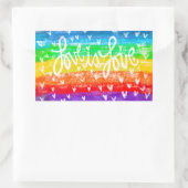 Regenboogschuif is een Sticker van een LIEFDE (Tas)