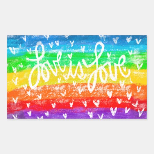 Regenboogschuif is een Sticker van een LIEFDE (Voorkant)