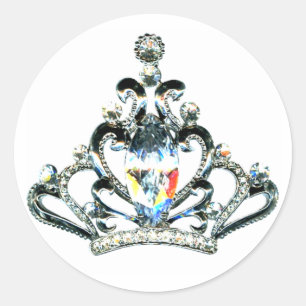 Regenboogsparken van een Tiara Ronde Sticker