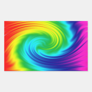 regenboogspiraal rechthoekige sticker