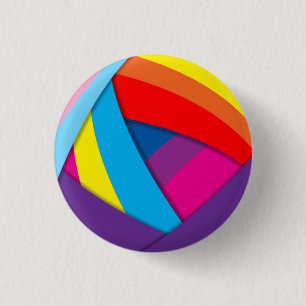Regenboogspiraal Ronde Button 3,2 Cm